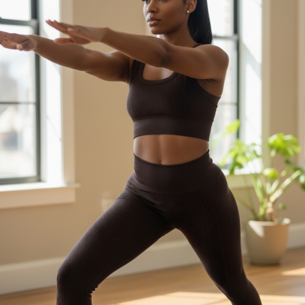 JoyLab Chocolate Brown Leggings Set